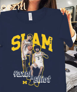 Posters Yaxel & Elliot Remix Heavy Shirt Michigan Basketball Tee