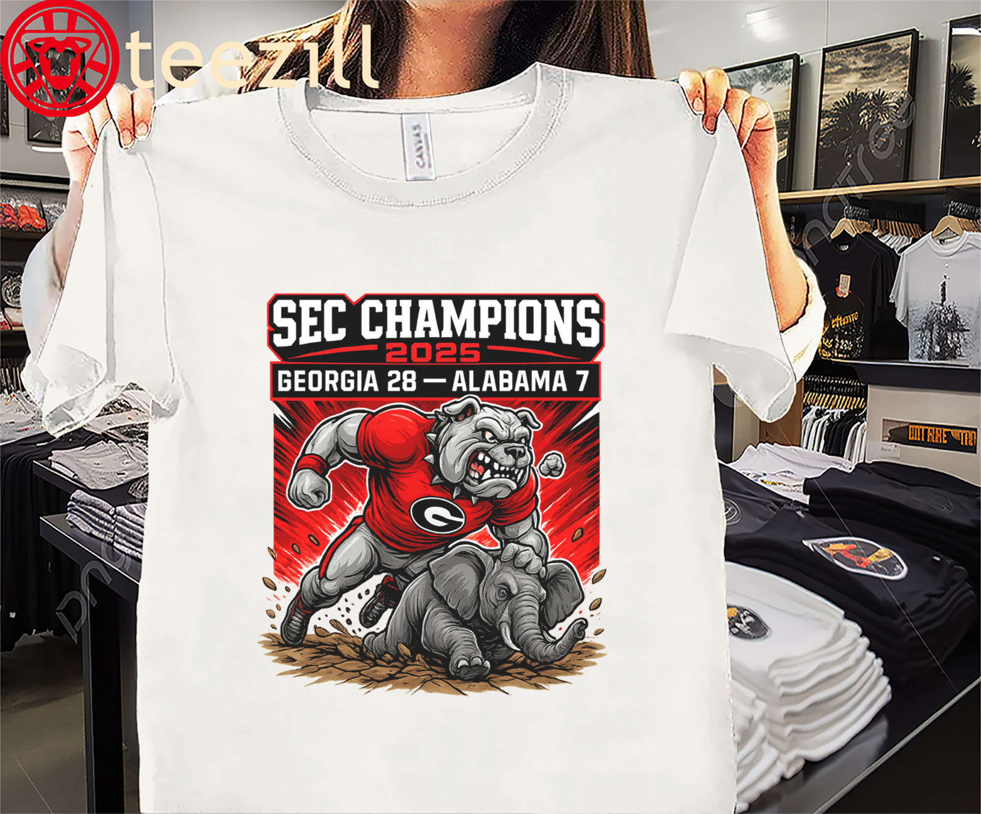 SEC Champions Georgia 28 Alabama 7 Premium Shirt Champions 2025 Tee