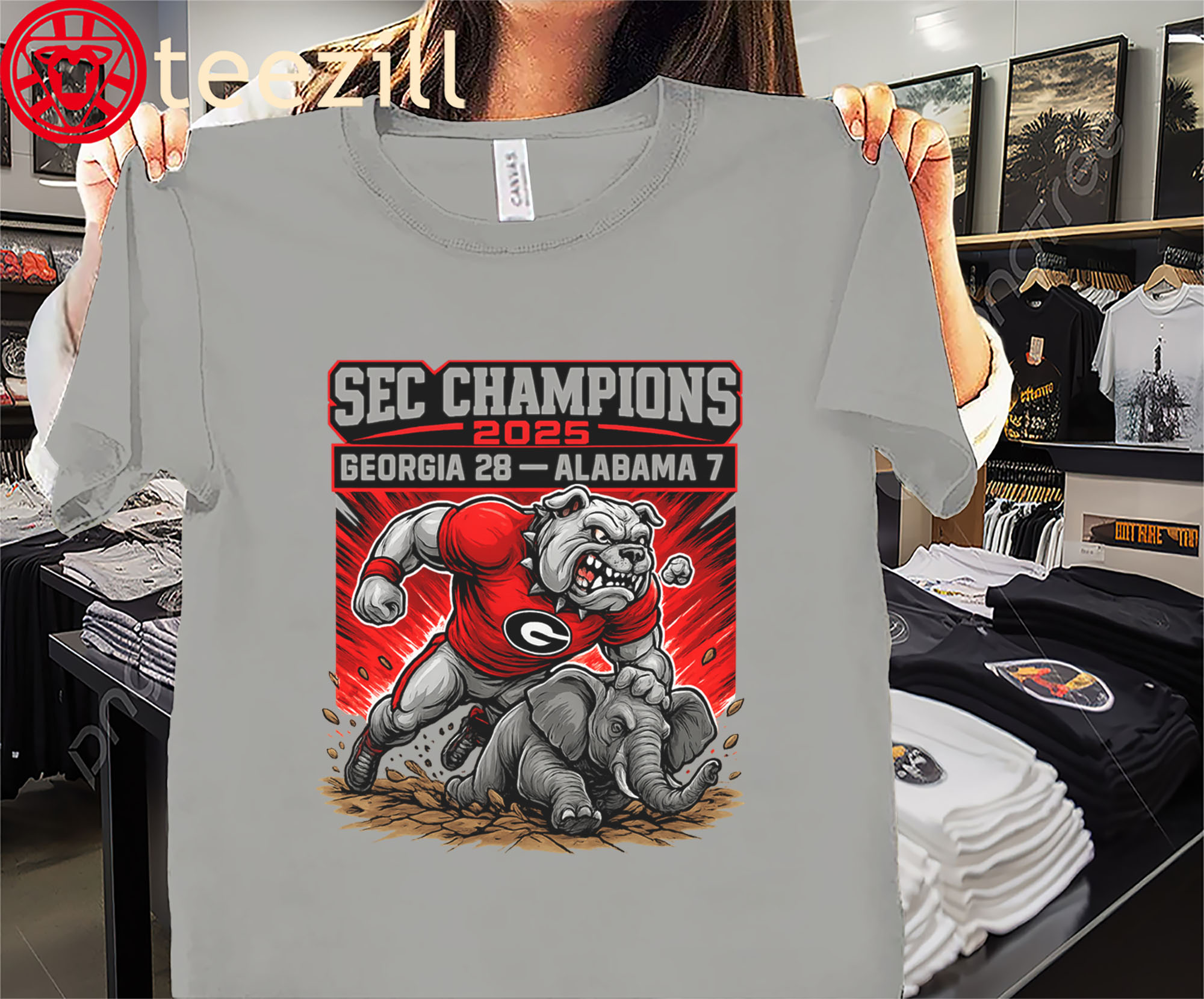 SEC Champions Georgia 28 Alabama 7 Premium Shirt Champions 2025 Tees