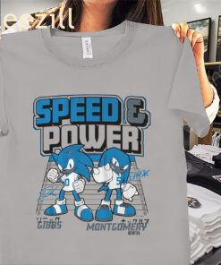 Sega Sonic & Knuckles Shirt Detroit Football Tees