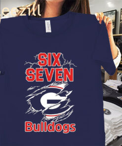 Six Seven Bulldogs Logo Shirt Georgia Bulldogs Football Tee