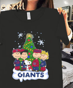 Snoopy New York Giants And Friends Christmas Premium Shirt