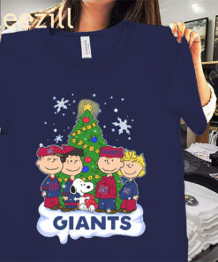 Snoopy New York Giants And Friends Christmas Premium Shirts