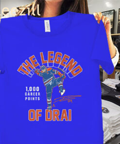 The Legend of Drai 1,000 Points Shirt – Edmonton Oilers Hockey Tee
