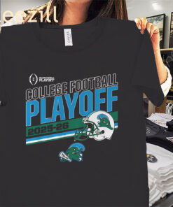 Tulane 2025 CFB Playoff Stripe Shirt Tulane Football Tee