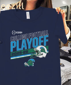 Tulane 2025 CFB Playoff Stripe Shirt Tulane Football Tees