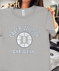 UNC Caleb Wilson Name Number Ball Shirt UNC Basketball Tees