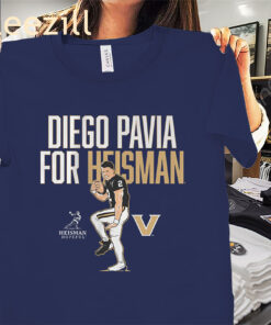 Vanderbilt Diego Pavia for Heisman Statue Pose Shirt Vanderbilt Football Tees