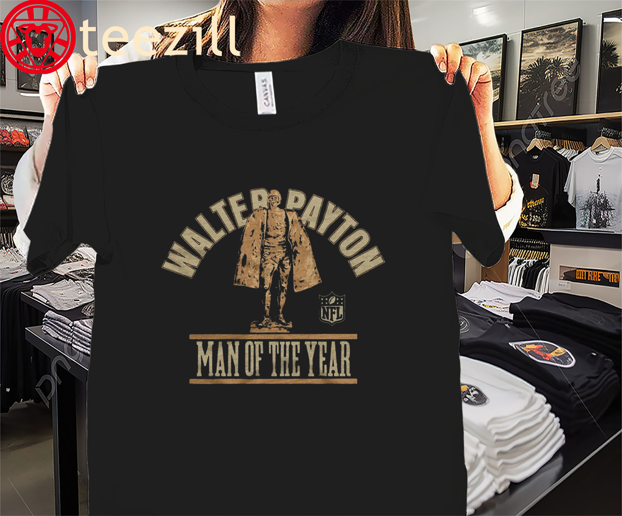 Walter Payton Man Of The Year Trophy 2025 Shirt NFL Football Tee