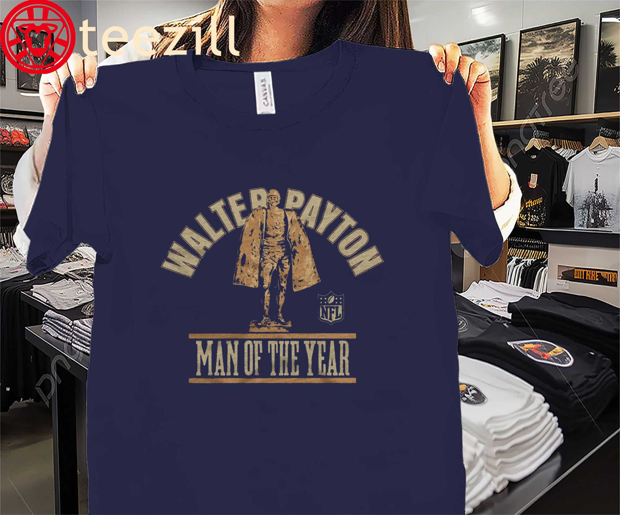 Walter Payton Man Of The Year Trophy 2025 Shirt NFL Football Tees