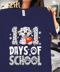 101 Days Smarter Dog 100th Day of School Tee Shirts