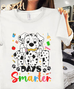 101 Days of School Dog 100th Days Tee Shirt