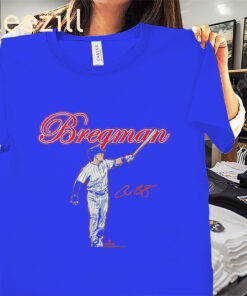 Alex Bregman Chicago Slugger Swing Shirt - Chicago Cubs Baseball Tee