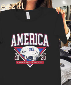 America Hockey Helmet Premium Tee Shirt