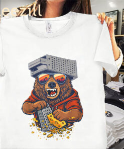 Bear with Cheese Grater Hat and Sunglasses Tee Shirts