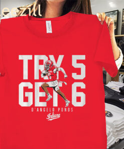 D'Angelo Ponds Try 5 Get 6 Shirt - Indiana Football Tee