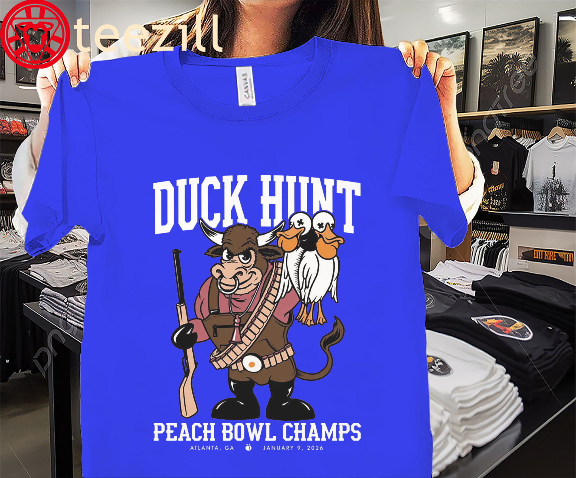 Duck Hunt Peach Bowl Champs Shirt - Atlanta vs. Ga Tees