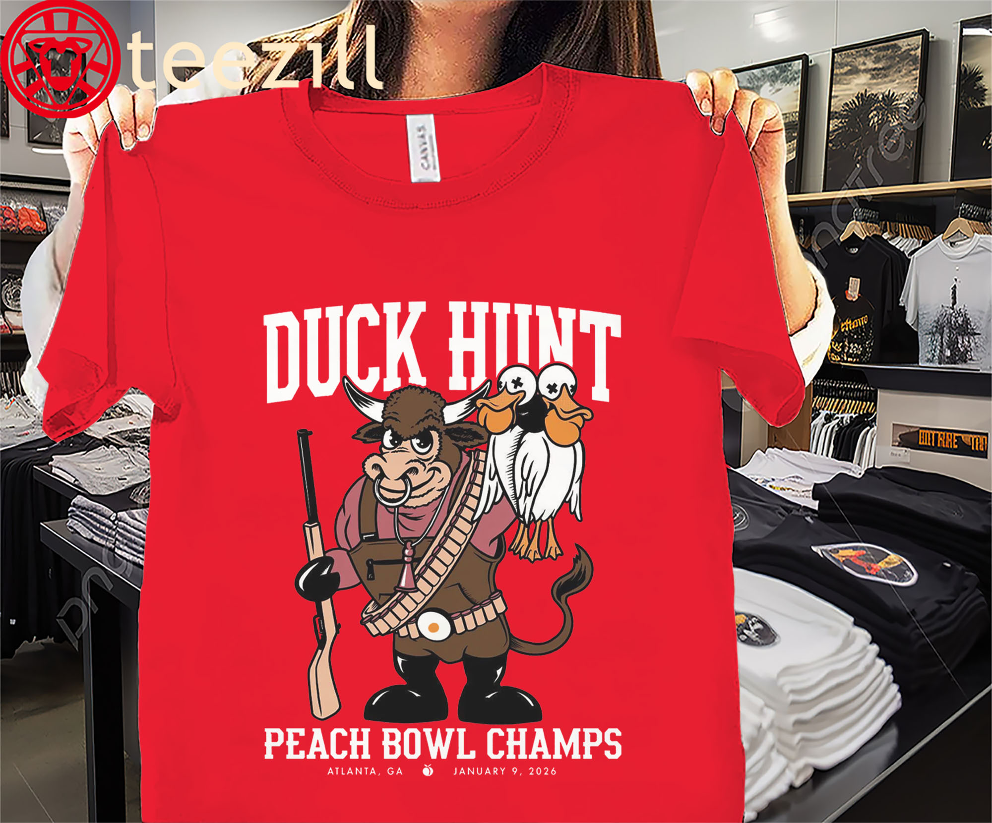 Duck Hunt Peach Bowl Champs Shirt - Atlanta vs. Ga