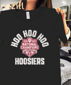 Hoo Hoo Hoo Hoosiers CFP National Champions Shirt - Indiana Hoosiers Tees