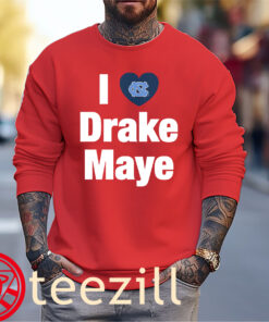 I Heart Drake Maye Shirt - UNC Football Fans Tees