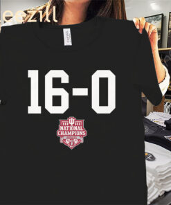 Indiana Football 16-0-2025 CFP National Champions Logo Shirt - Indiana Hoosiers Fan Tees
