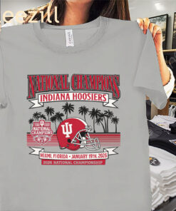 Indiana Football Premium 2025 CFP National Champions Local Helmet Tee Shirts