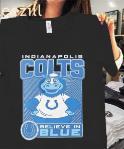 Indianapolis Colts Mascot Believe Logo Shirt