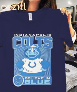 Indianapolis Colts Mascot Believe Logo Shirts