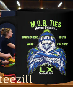 MOB Ties Mission Over Bull Mug - Seattle Seahawks Football Tee