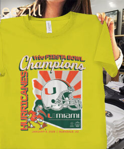 Miami CFP Fiesta Bowl Champions Shirt - Miami Football Tees