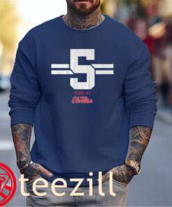Ole Miss Football Kewan Lacy #5 Stripe Shirt - Officially Licensed Tees