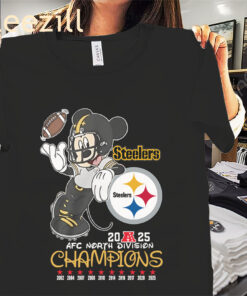Premium Mickey Mouse x Pittsburgh Steelers AFC North Division Champions 2002-2025 Shirt