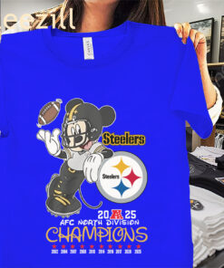 Premium Mickey Mouse x Pittsburgh Steelers AFC North Division Champions 2002-2025 Shirts