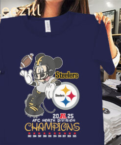 Premium Mickey Mouse x Pittsburgh Steelers AFC North Division Champions 2002-2025 Tee