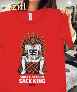 Single-Season Sack King Shirt - Cleveland Browns Football Tees
