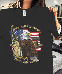 United States Of America 250 Years 1776-2026 Anniversary Shirt
