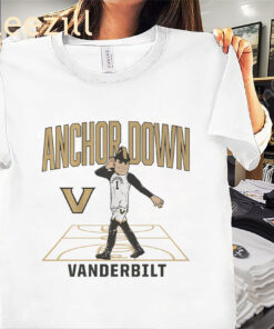 Vanderbilt Basketball Mascot Court Tee Shirt