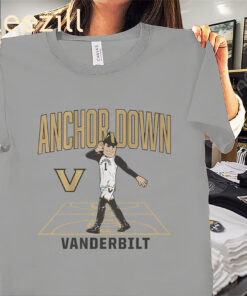 Vanderbilt Basketball Mascot Court Tee Shirts