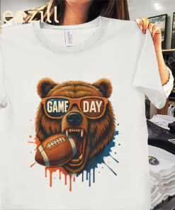 Vintage Retro Bear Game Day Tee Shirts