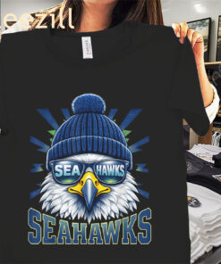 Vintage Seattle Seahawks With Sunglasses Apparel Shirt