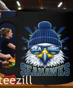 Vintage Seattle Seahawks With Sunglasses Apparel ShirtMug