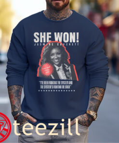 Womens She Won Jasmine Crockett Shirts