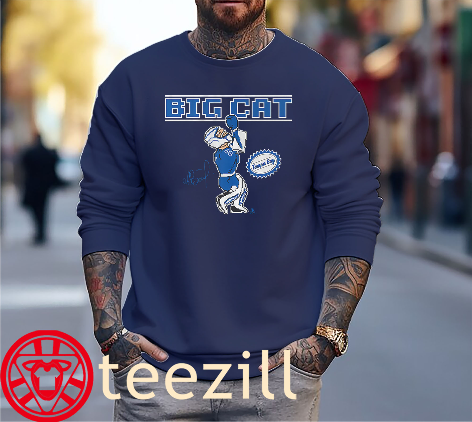 Andrei Vasilevskiy Big Cat Retro Punch Shirt – TB Lightning Hockey Tees