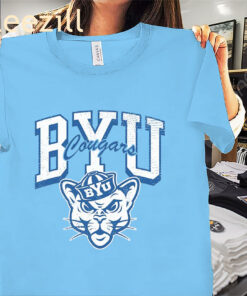 BYU Alma Cougars School Football Name Arch T-Shirt