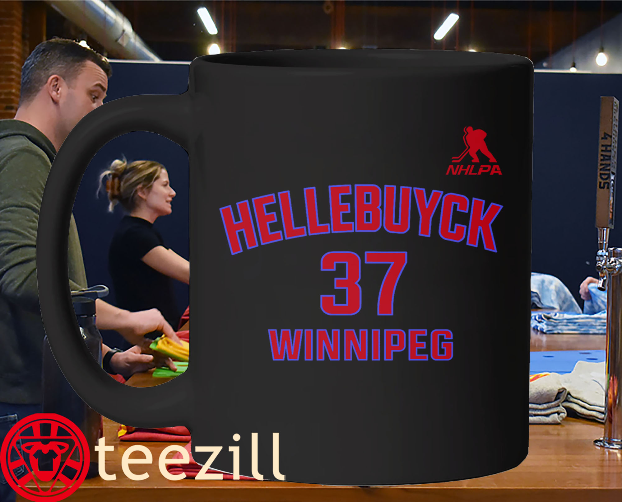 Connor Hellebuyck Name & Number Shirt – Winnipeg Hockey Fan TeeMug