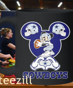 Dallas Cowboys Football Tee Mickey Mouse Love Heart Shirt Mug