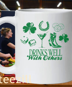 Drinks Well With Others Cute Baby Shirt - St. Patrick's Day TeeMug