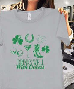 Drinks Well With Others Cute Baby Shirt - St. Patrick's Day Tees