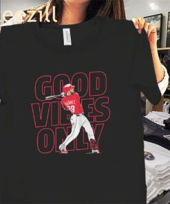Good Vibes Only Cincinnati Red Shirt - Eugenio Suarez Tees