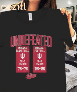 Indiana Hoosiers Undefeated Seasons Shirt – 50 Years Football & Basketball Tee